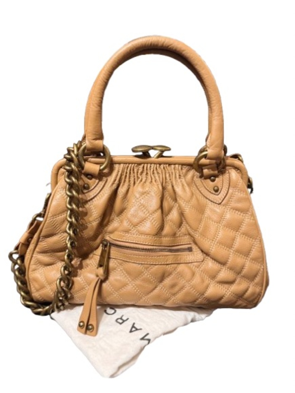 Marc Jacobs F05/610 Quilted Stam Bag (Tan)